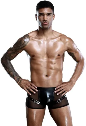 Men's Sexy Boxer Briefs Mesh Breathable Panties Lace Shorts Underwear Low Rise