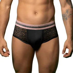 Men's Sexy Boxer Briefs Mesh Breathable Panties Lace Shorts Underwear Low Rise