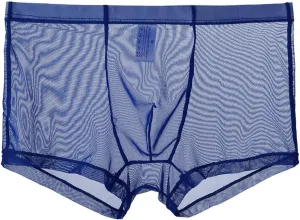 Men's Underwear Sexy Mesh Breathable Boxer Briefs Low Rise Cool Valentines Boxers Pack Set Exotic Briefs Underwear