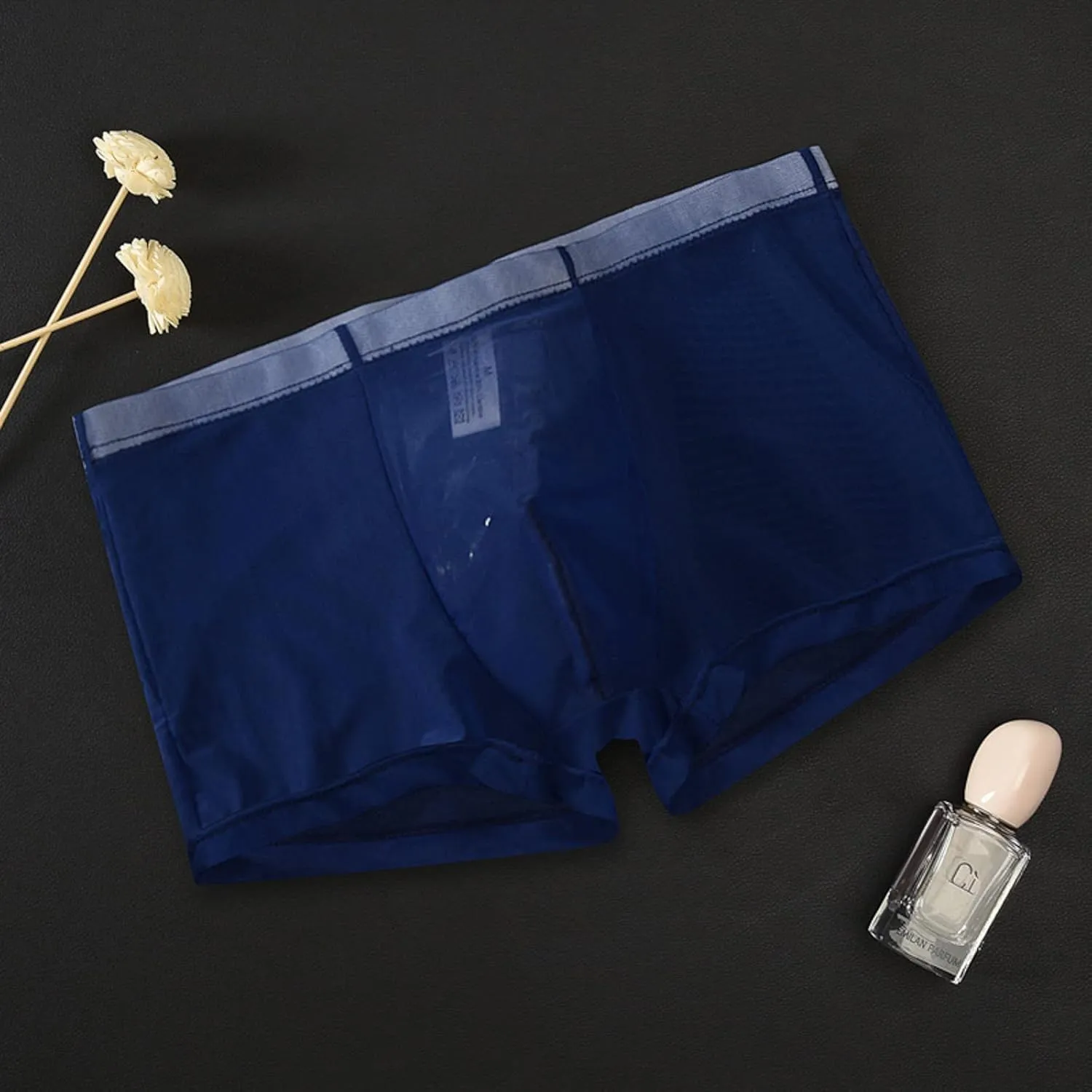 Men's Underwear Sexy Mesh Breathable Boxer Briefs Low Rise Cool Valentines Boxers Pack Set Exotic Briefs Underwear