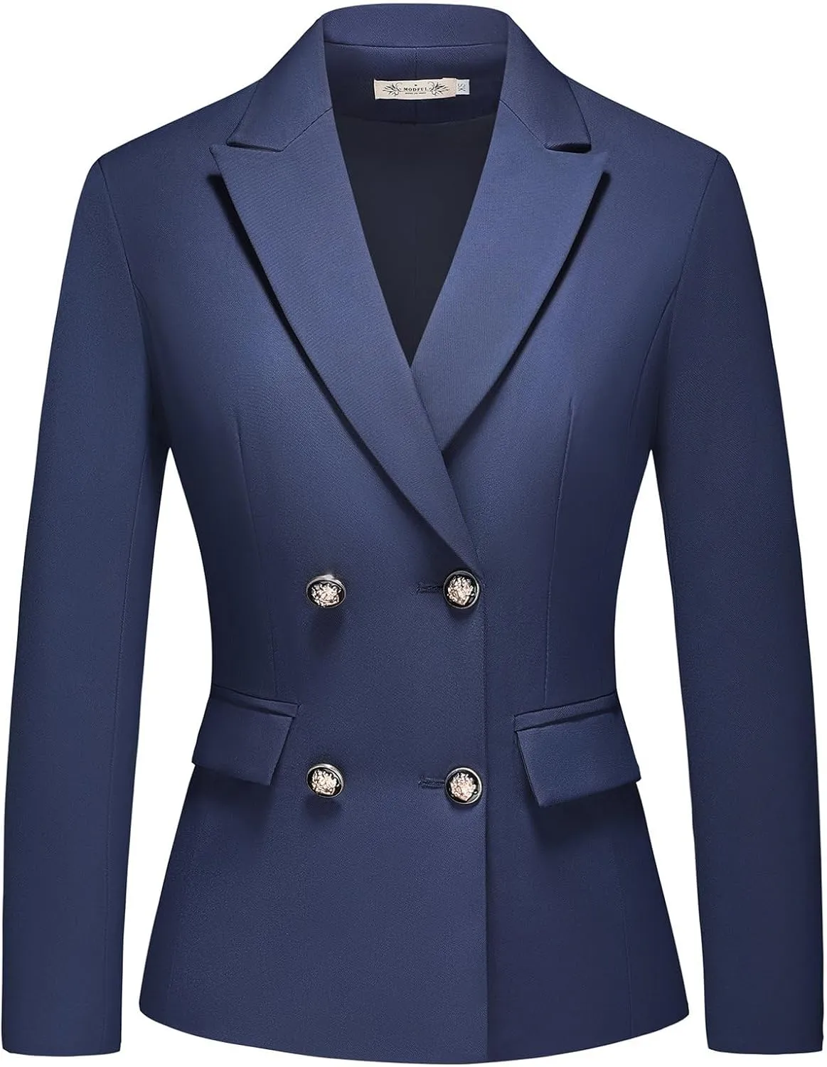 MODFUL Women's 2 Piece Business Suit Double Breasted Blazer and Pants Work Suit Set