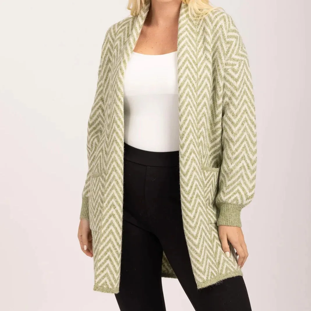 Mudflower Zigzag Soft Cardigan