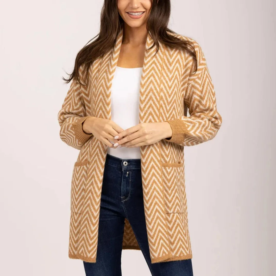 Mudflower Zigzag Soft Cardigan
