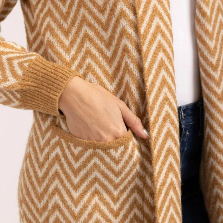 Mudflower Zigzag Soft Cardigan