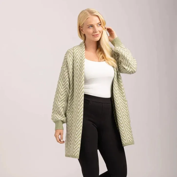 Mudflower Zigzag Soft Cardigan
