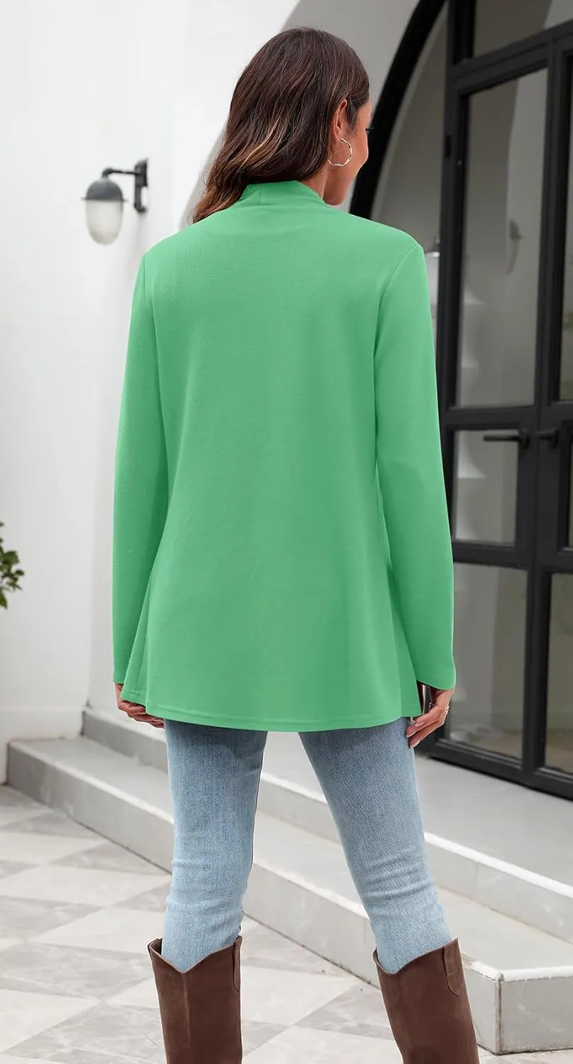 Newchoice Womens Lightweight Long Sleeve Cardigans with Pockets Casual Soft Open Front Sweater Cardigan Duster