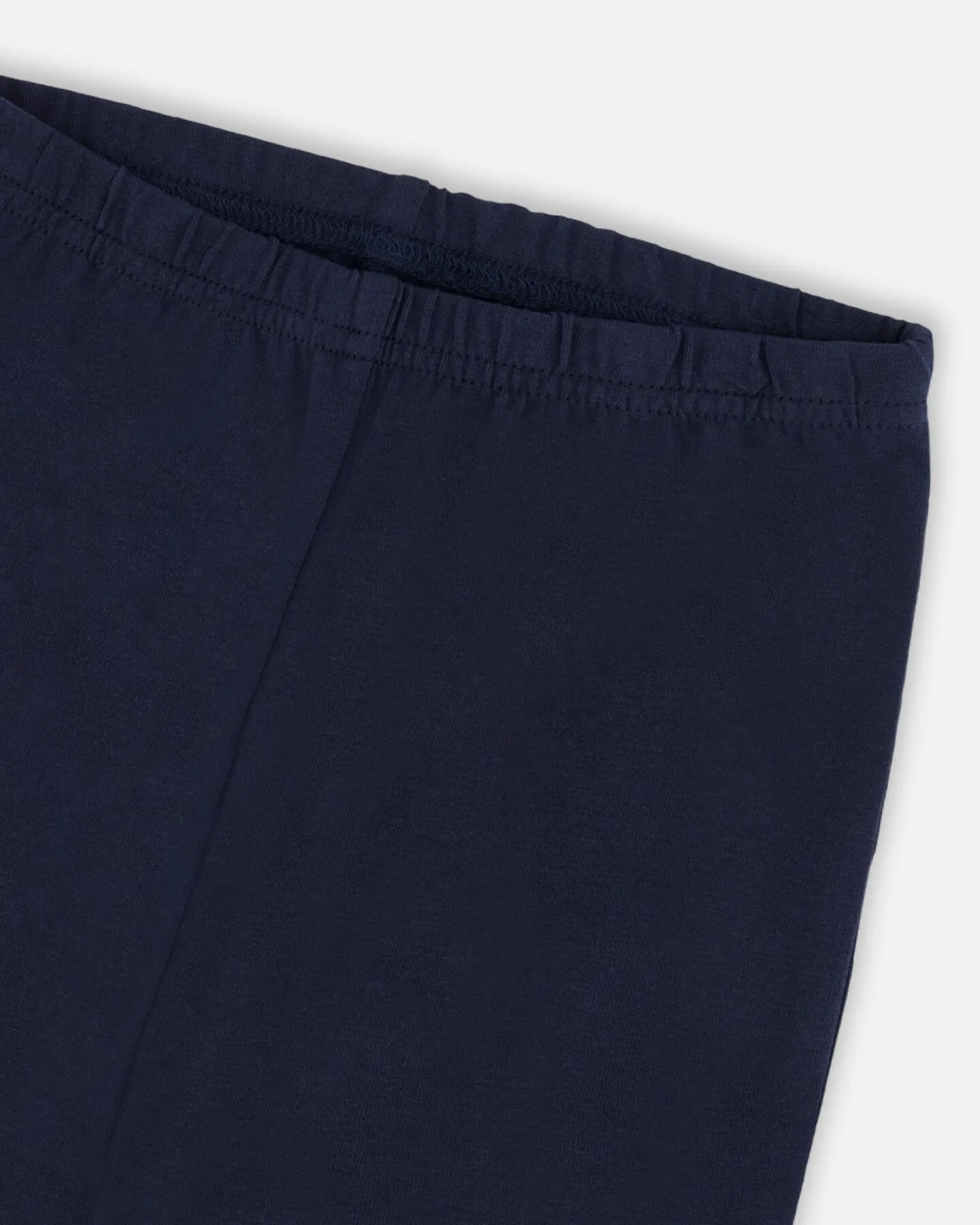 Organic Cotton Capri Leggings With Mesh Navy Blue