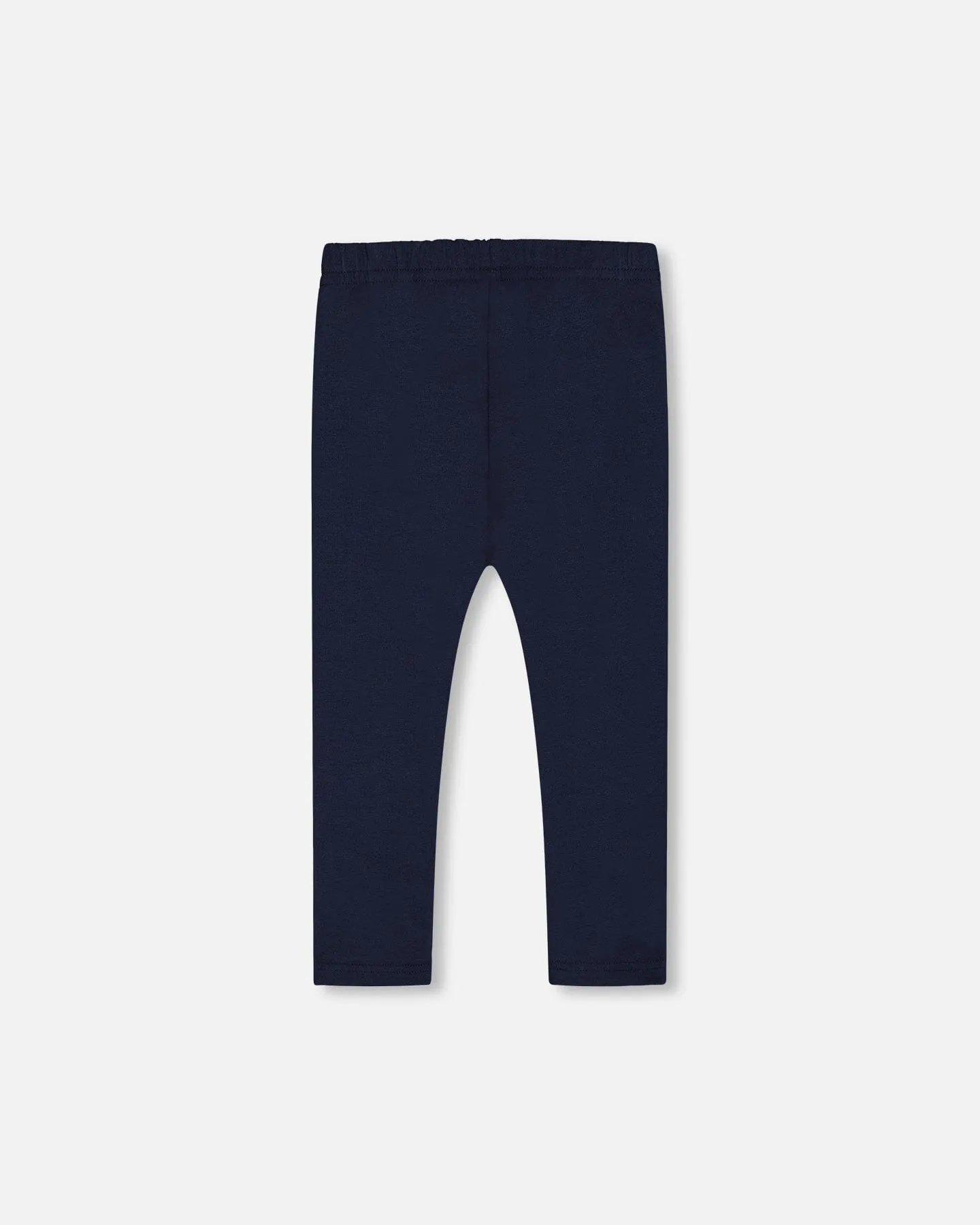 Organic Cotton Capri Leggings With Mesh Navy Blue