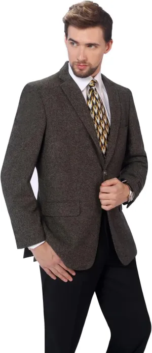 P&L Men's Premium Wool Blend Business Blazer Dress Suit Jacket