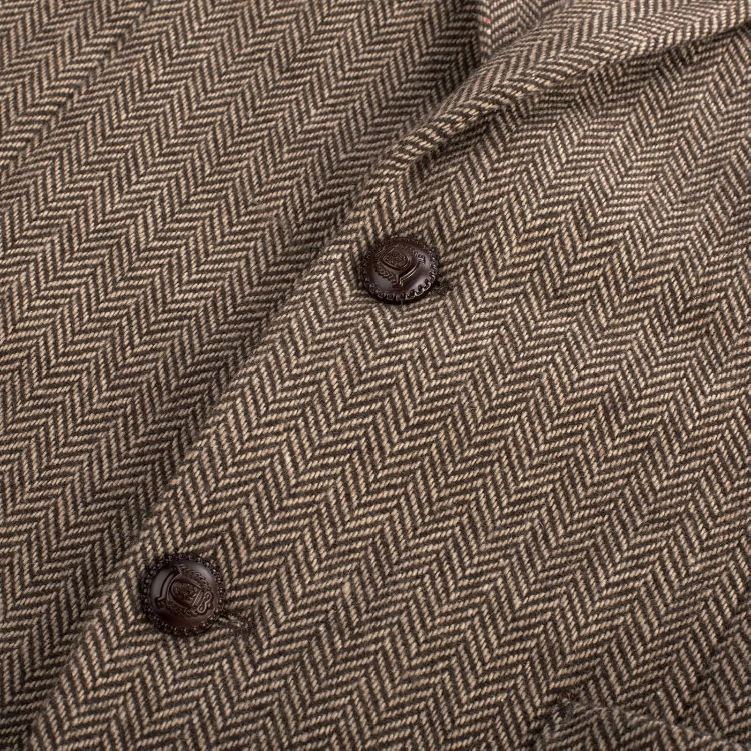 PJ PAUL JONES Mens Blazer Vintage Herringbone Tweed Blazer Two Button Wool Blend Sport Coat with Pocket Square