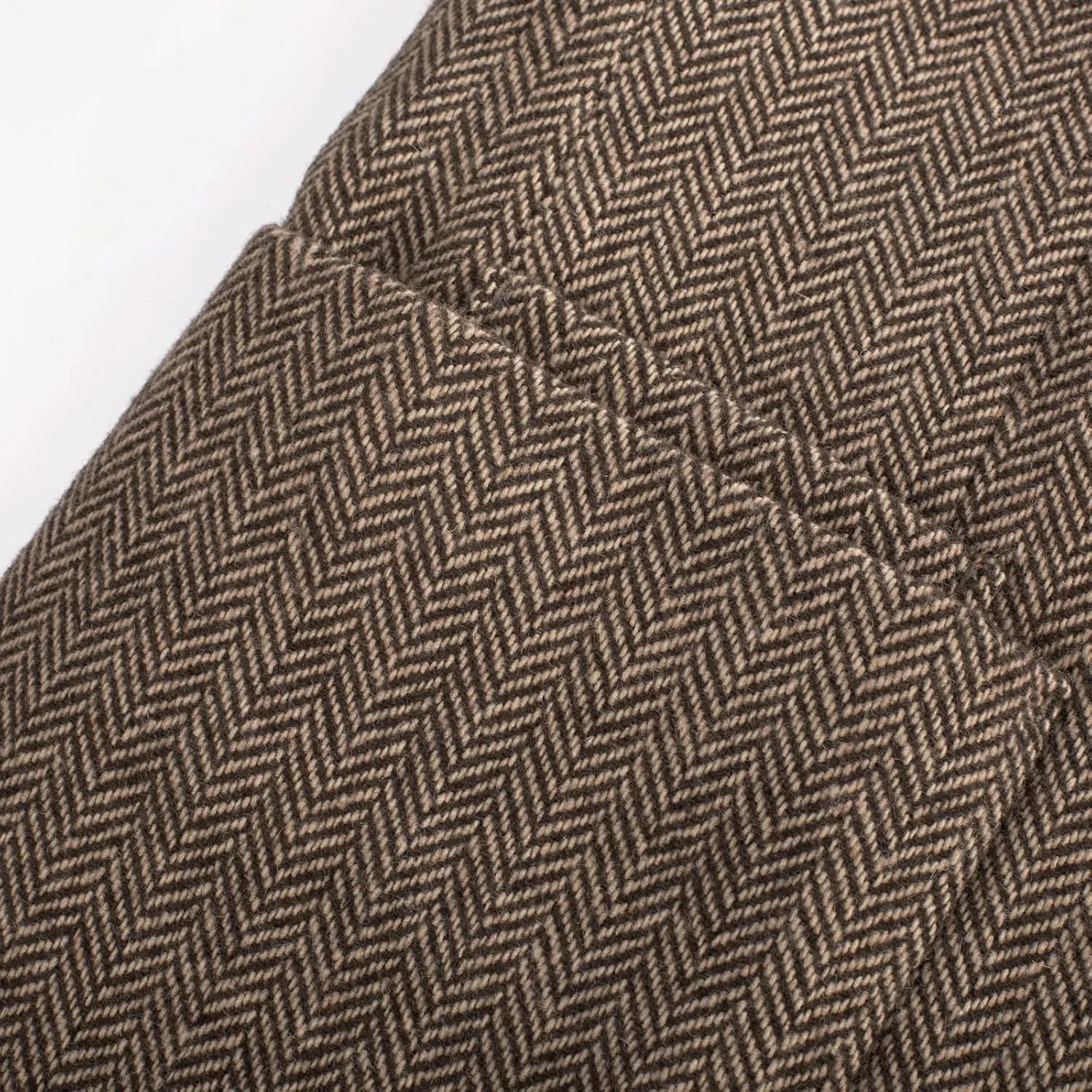 PJ PAUL JONES Mens Blazer Vintage Herringbone Tweed Blazer Two Button Wool Blend Sport Coat with Pocket Square