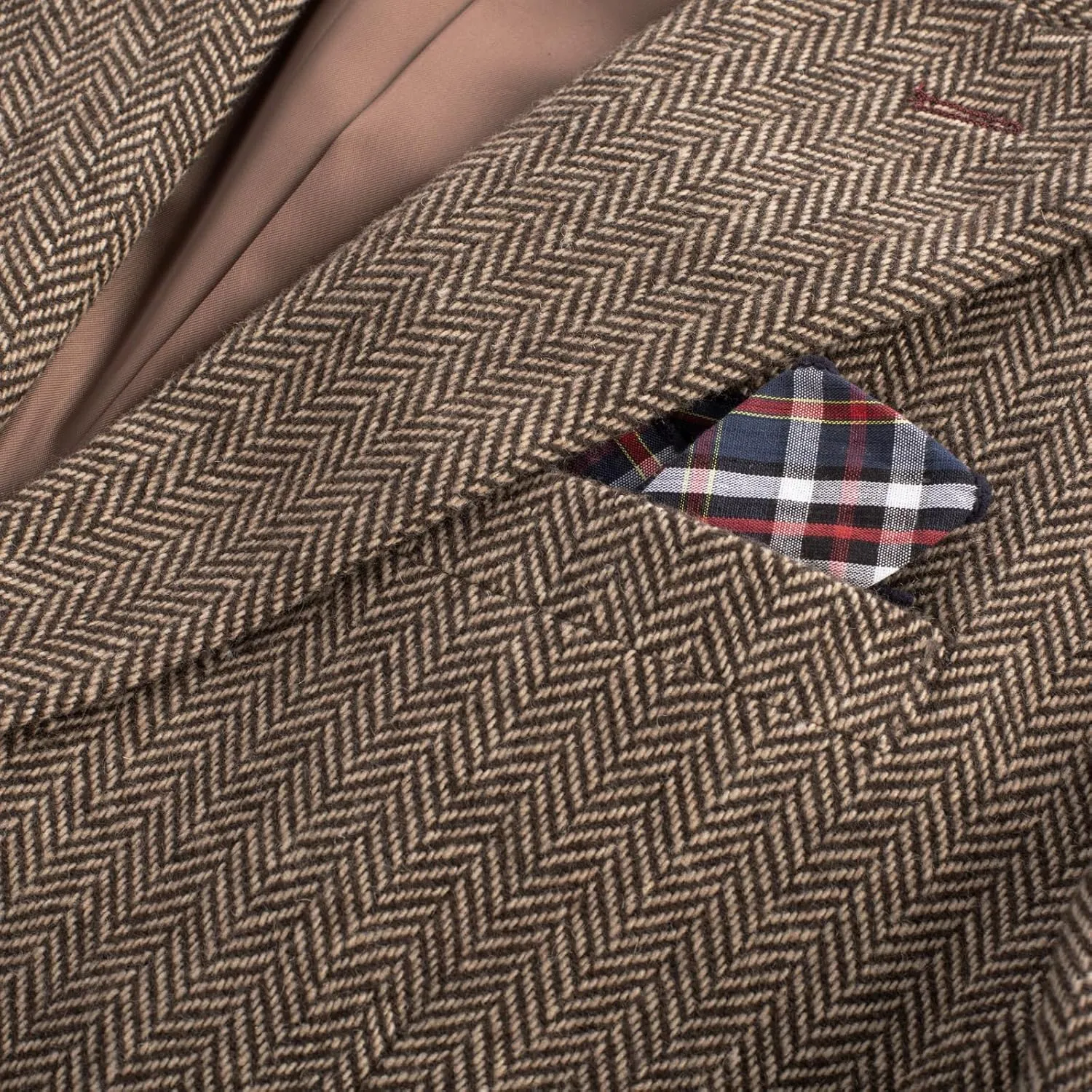 PJ PAUL JONES Mens Blazer Vintage Herringbone Tweed Blazer Two Button Wool Blend Sport Coat with Pocket Square