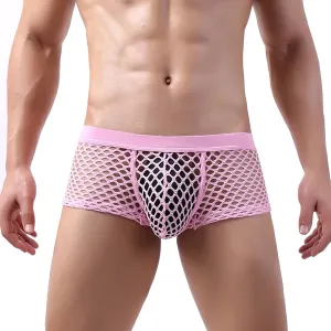 Sexy Underwear For Men Mesh U Transparent Hollow Out Breathable Men's Brief Underwear