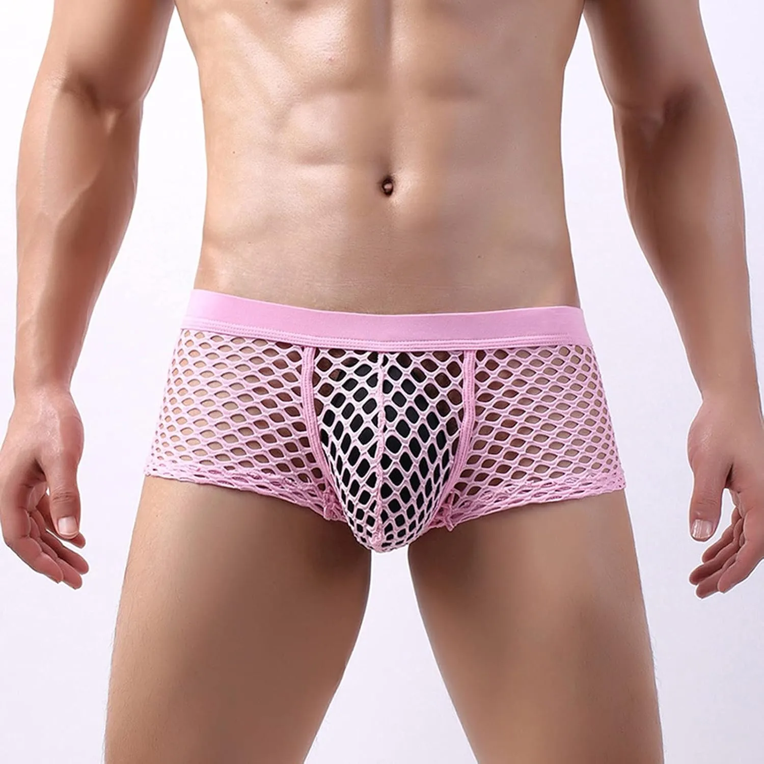 Sexy Underwear For Men Mesh U Transparent Hollow Out Breathable Men's Brief Underwear