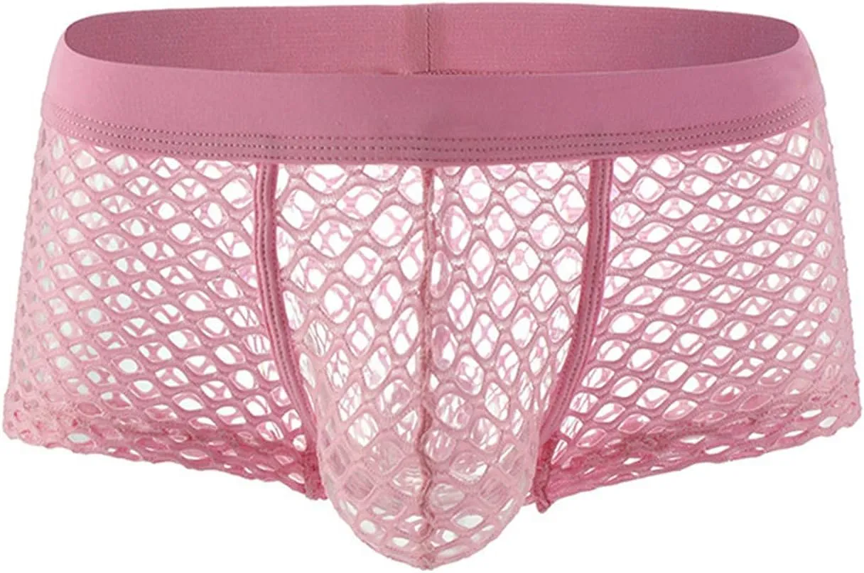 Sexy Underwear For Men Mesh U Transparent Hollow Out Breathable Men's Brief Underwear