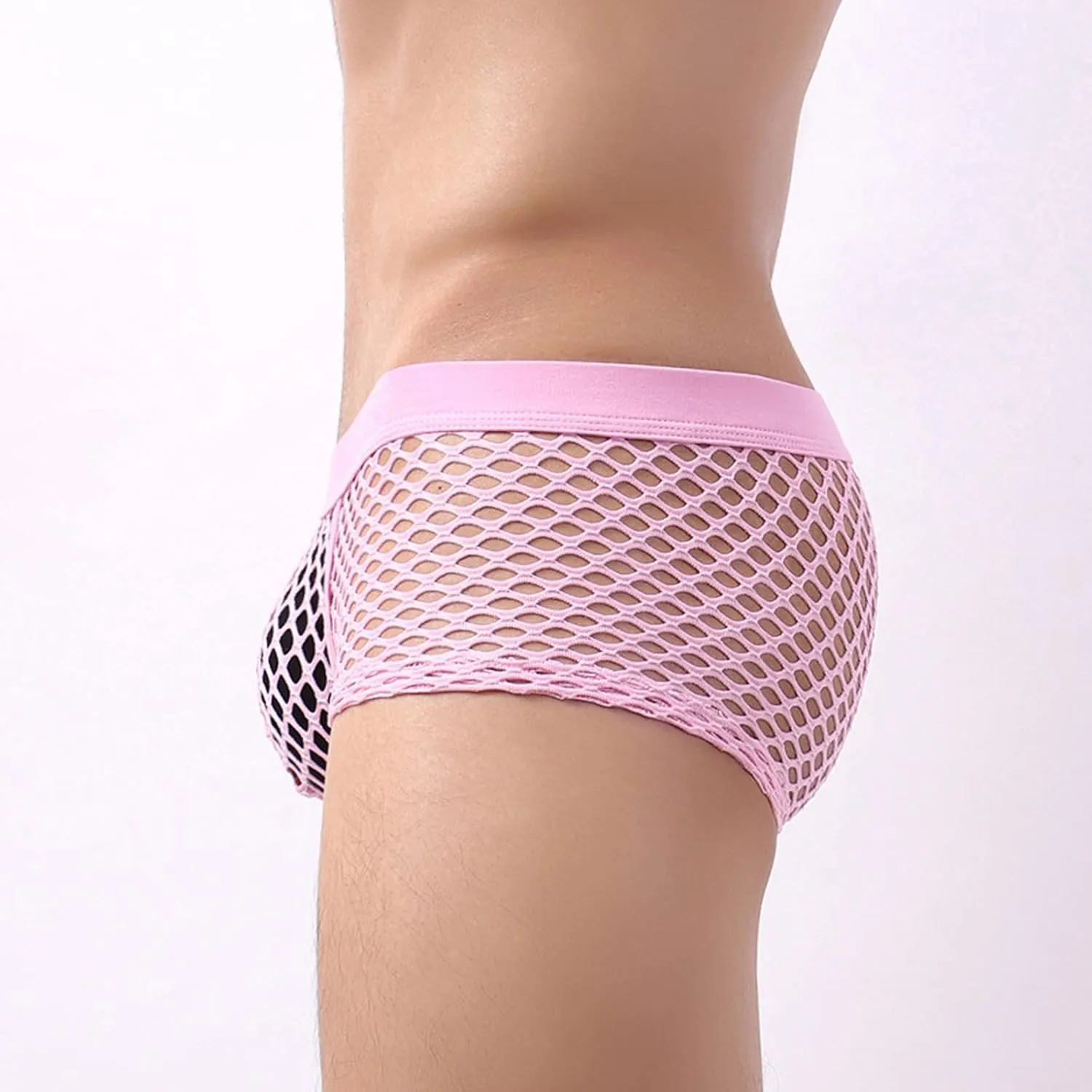 Sexy Underwear For Men Mesh U Transparent Hollow Out Breathable Men's Brief Underwear