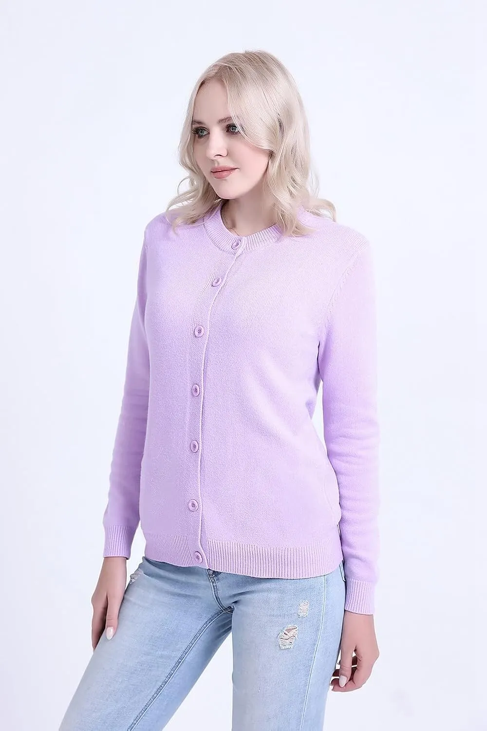 SMILING PINKER Womens Cardigan Sweater Button Down Thick and Soft Mother Grandmother Gift