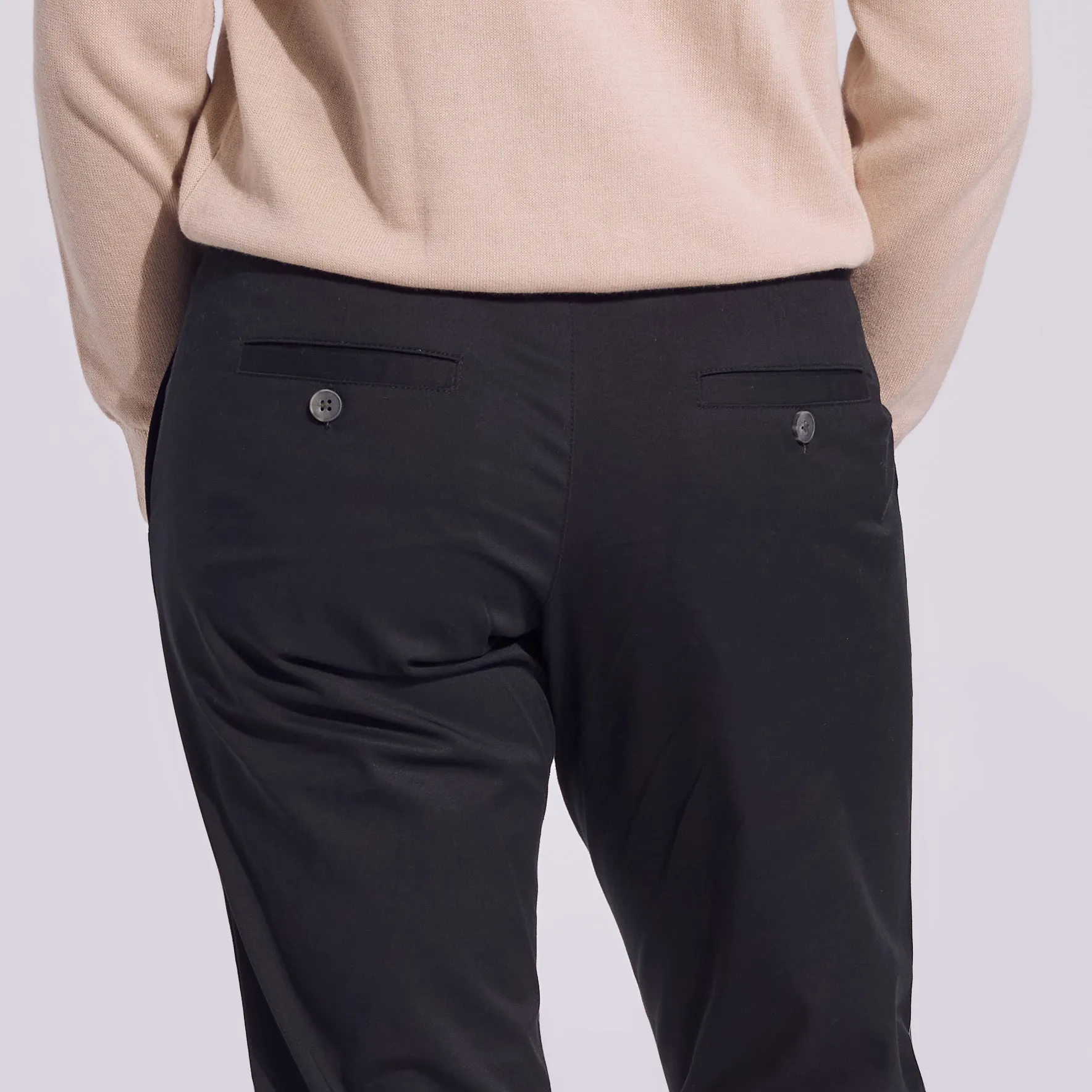 The Quinn Black Chinos 33" Inseam