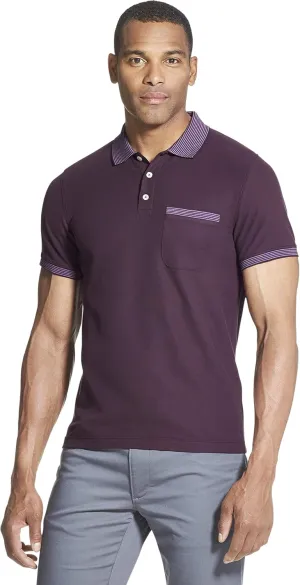 Van Heusen Men's Big and Tall Never Tuck Short Sleeve Solid Polo Shirt