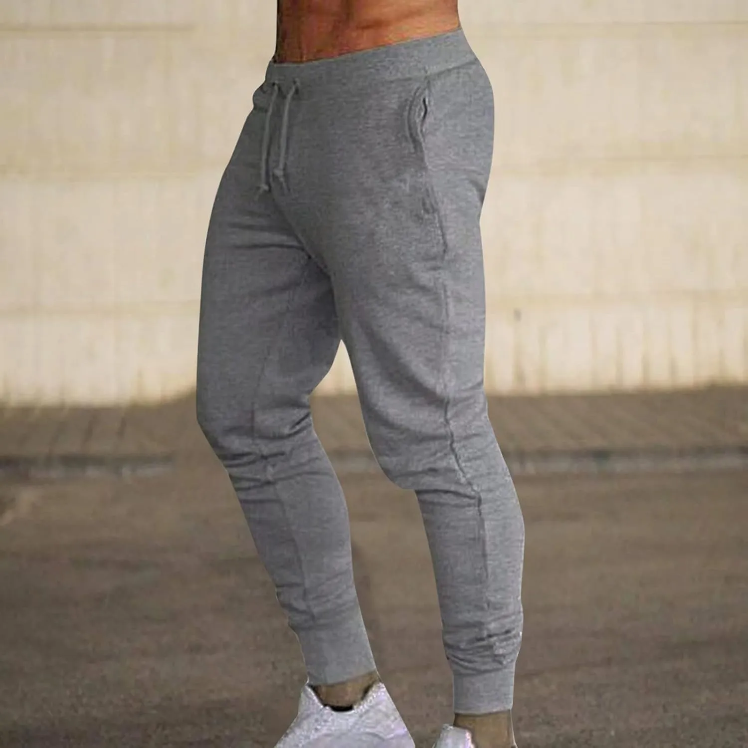 WABEOR Mens Joggers Pants Slim Fit Stretch Elastic Athletic Sweatpants Casual Breathable Lounge Pants Gym Workout Trousers