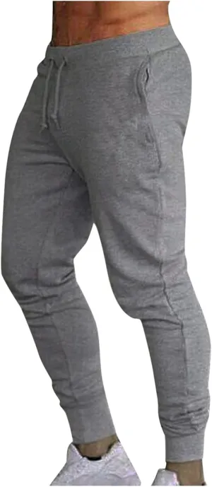 WABEOR Mens Joggers Pants Slim Fit Stretch Elastic Athletic Sweatpants Casual Breathable Lounge Pants Gym Workout Trousers