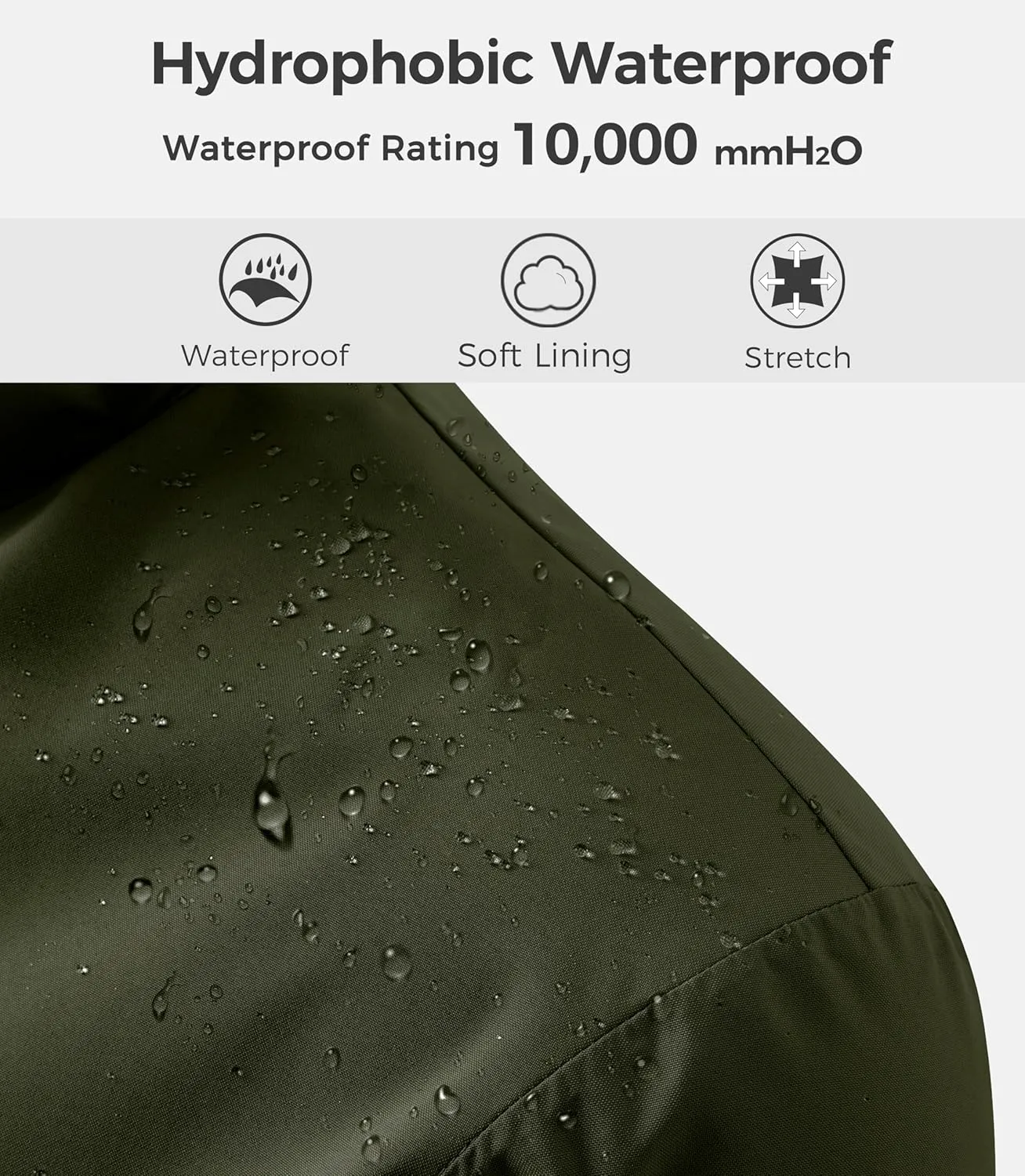 wantdo Women's Lightweight Rain Jackets Waterproof Long Raincoats with Hood Trench Coats Windbreaker