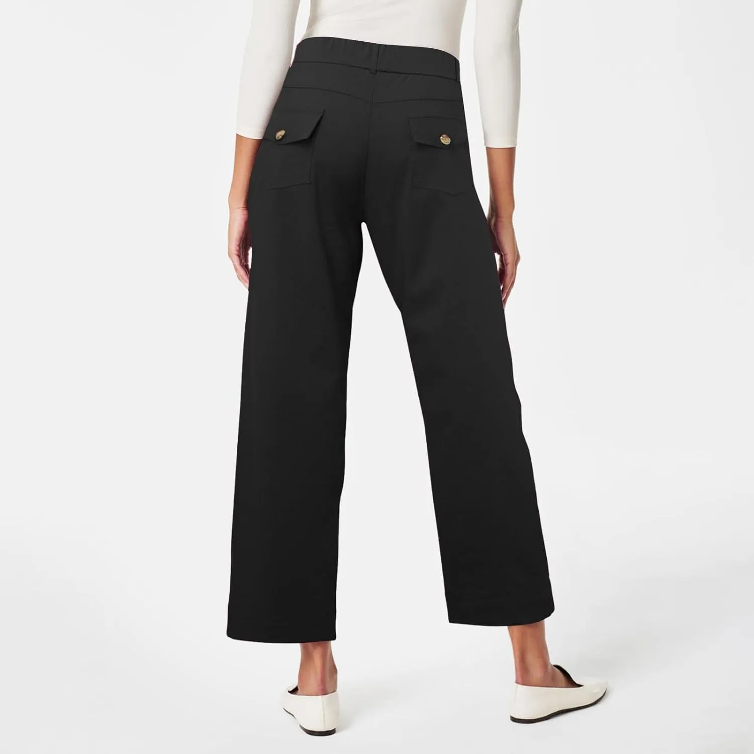 Womens Cotton Linen Summer Breathable Pant Trousers Low Waist Wide Leg Slim Fit Pants Vacation