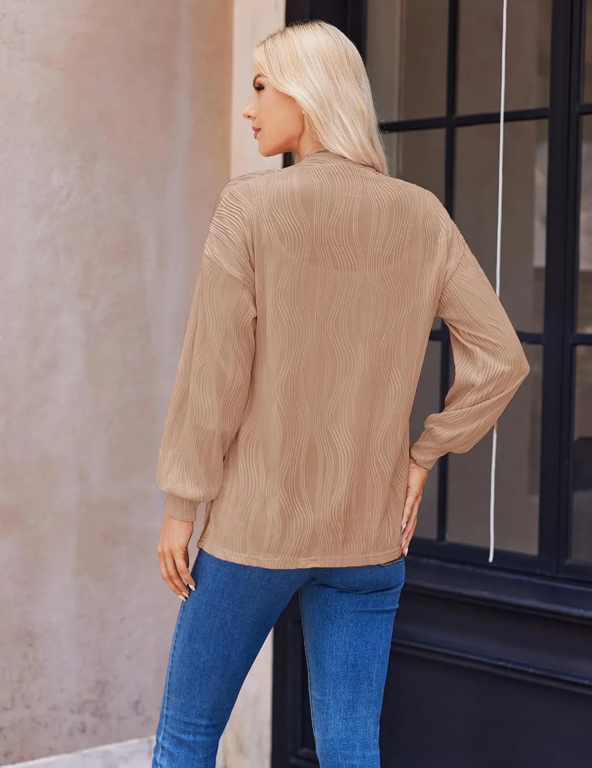 Women'S Open Front Cardigan Lightweight Long Sleeve Soft Drape Cardigan Casual Outwear Spring Summer Outfits Jackets