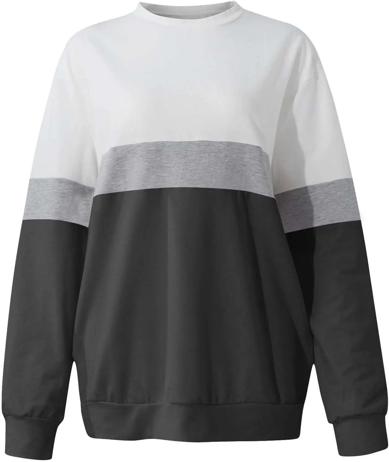 Women's Oversized Color Pullover Sweatshirts, 2024 Outfits Loose Basic Comfy Fleece Sweatshirts Sweaters