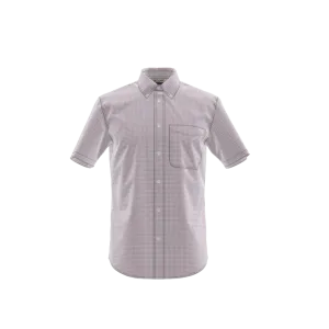 Wrangler Men's Riata Short Sleeve Assorted Plaids Classic Fit Blue Plaid Shirt